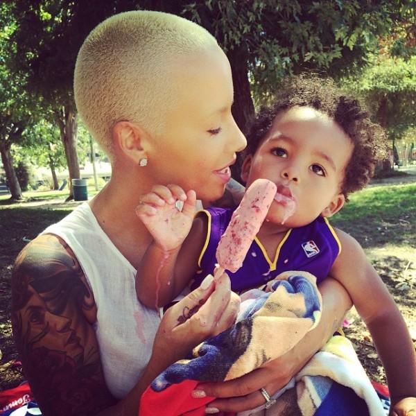 Amber Rose so synom Sebastianom